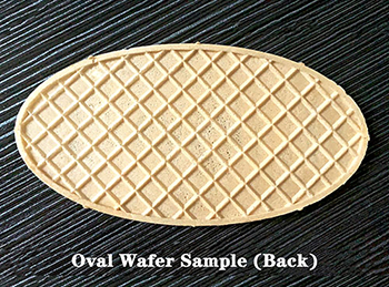 Oval wafer biscuit