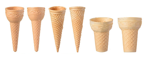 Various shape wafer cone