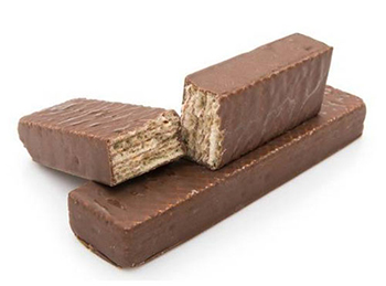 Chocolate coating flat wafer